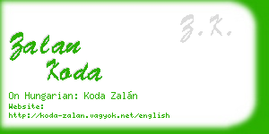 zalan koda business card
